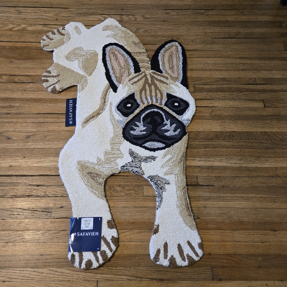 Viral Safavieh French Bulldog Throw Rug Frenchie - Picture 1 of 7